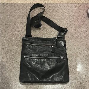 Margot Black Leather Crossbody Bag